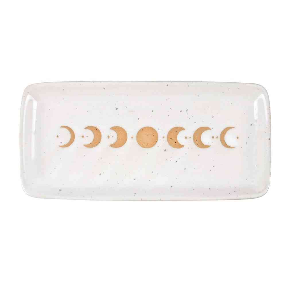 Something Different - 17cm Moon Phase Trinket dish - Cream